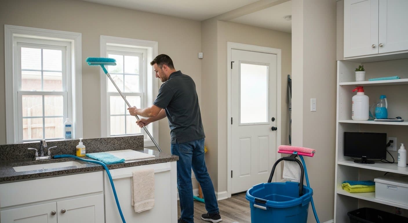 residential house-cleaning and maid service in Fort Worth / DFW — house cleaning, deep cleaning, move-out cleaning, Airbnb / short-term-rental turnovers illustrating Bathroom Cleaning in Fort Worth: Professional Maid Services